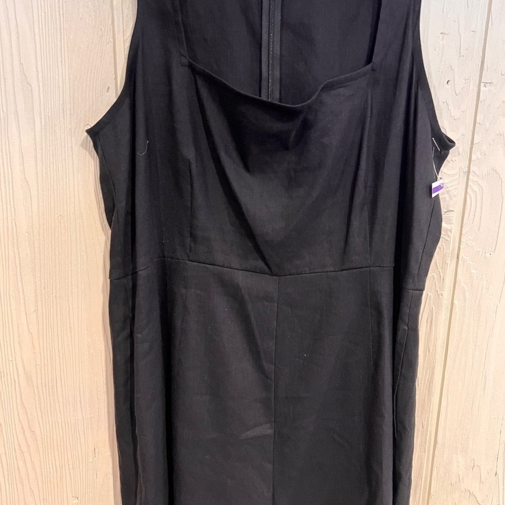 CHELSEA28 Black Zip back Sleeveless Square Neck Romper Size XXL NWT